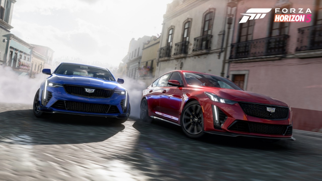 Cadillac CT4-V Blackwing and CT5-V Blackwing Sedans Debut in ‘Forza Horizon 5